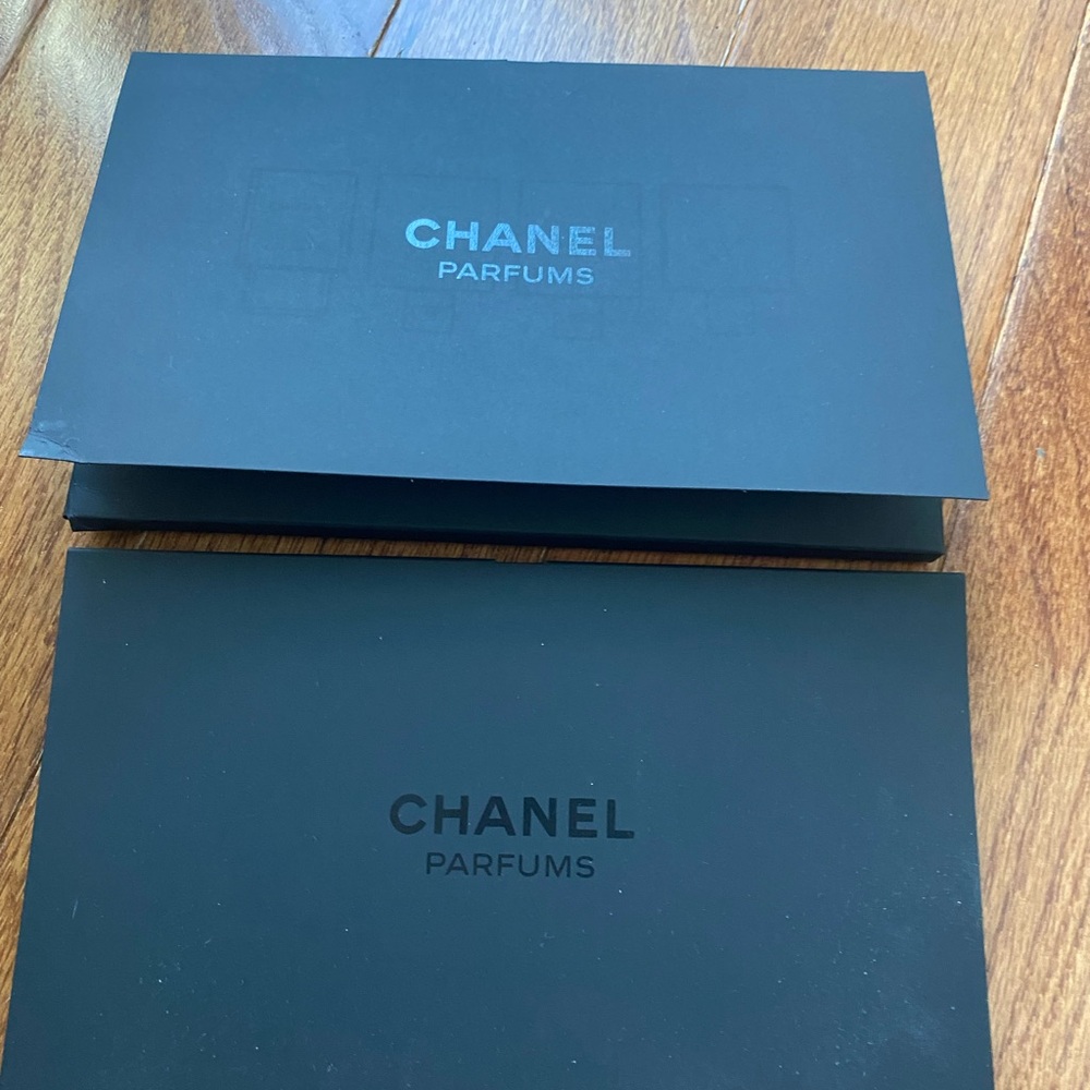 Chanel Blue and Black Parfums Fabric